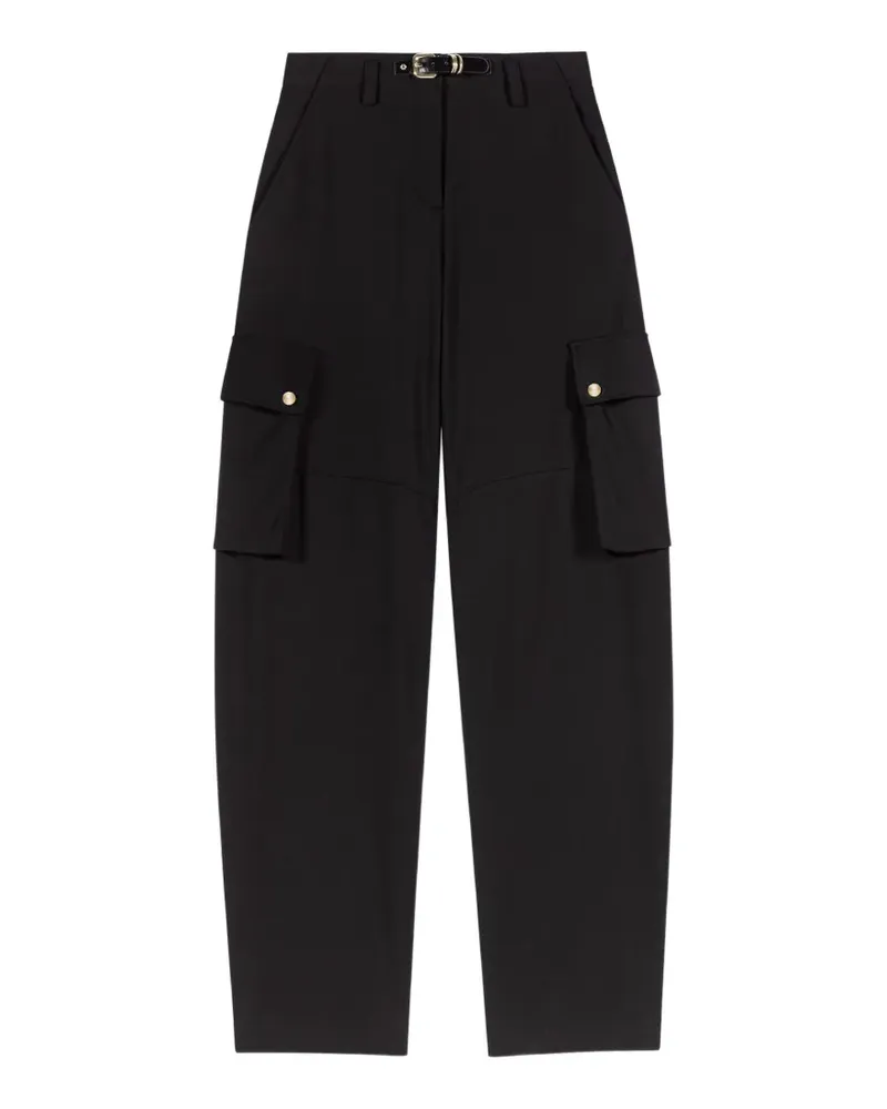 Maje Cargohose mit Schnallen - Schwarz Schwarz