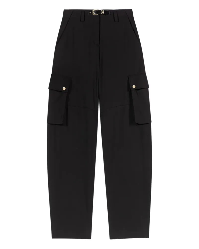 Maje Cargohose mit Schnallen - Schwarz Schwarz