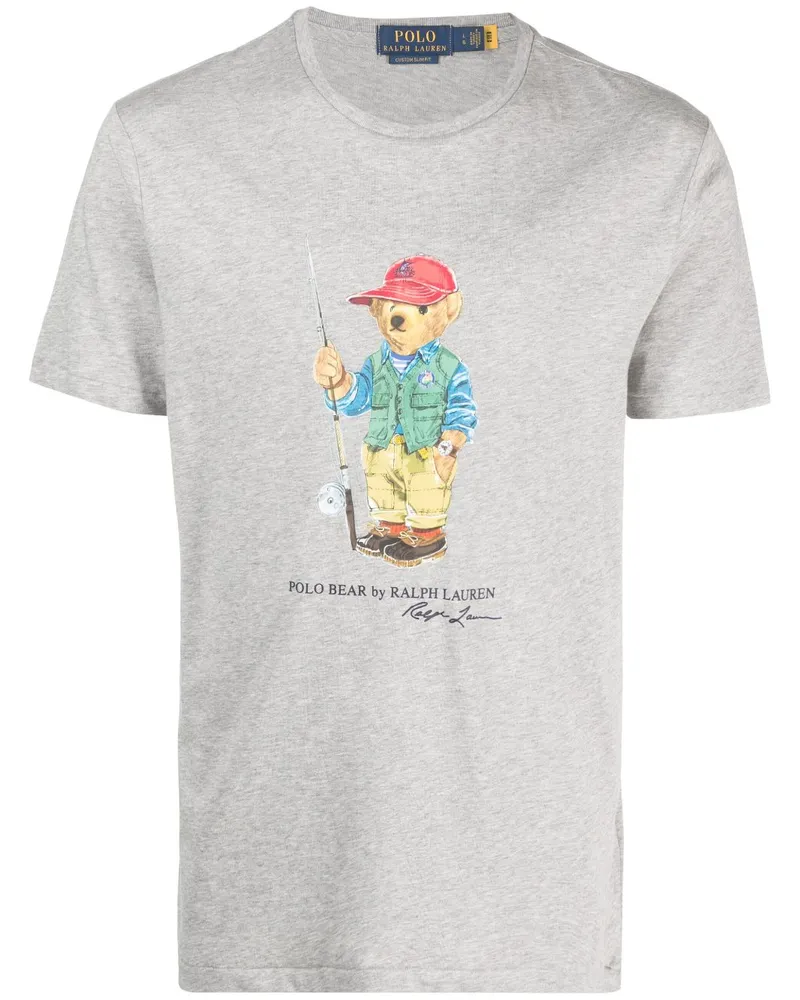 Ralph Lauren T-Shirt mit Polo Bear - Grau Grau