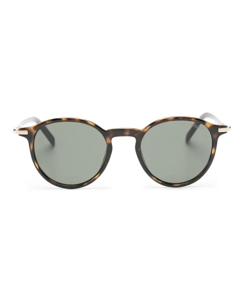Montblanc tortoiseshell-effect round-frame sunglasses - Braun Braun