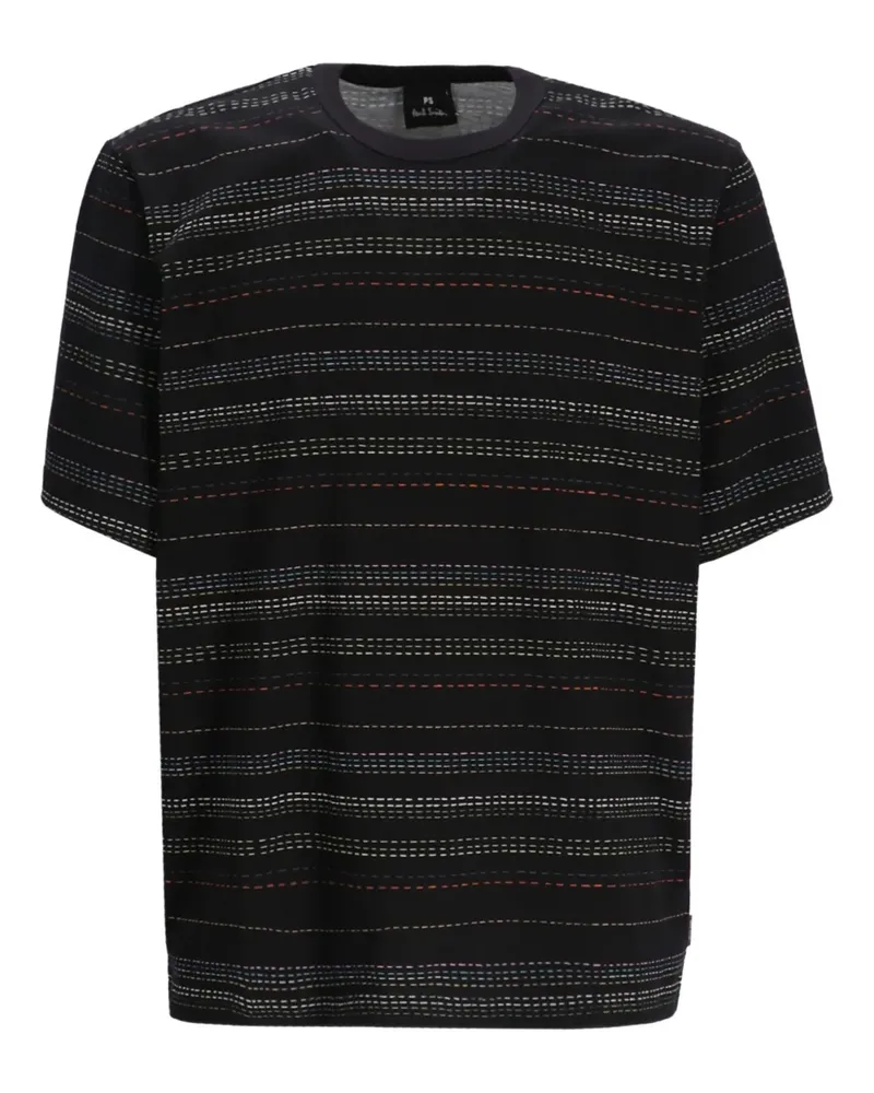 Paul Smith T-Shirt mit Streifendetail - Schwarz Schwarz