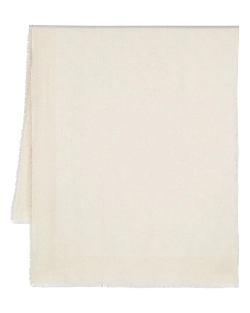 Ferragamo Schal mit Jacquard-Logo - Nude Nude