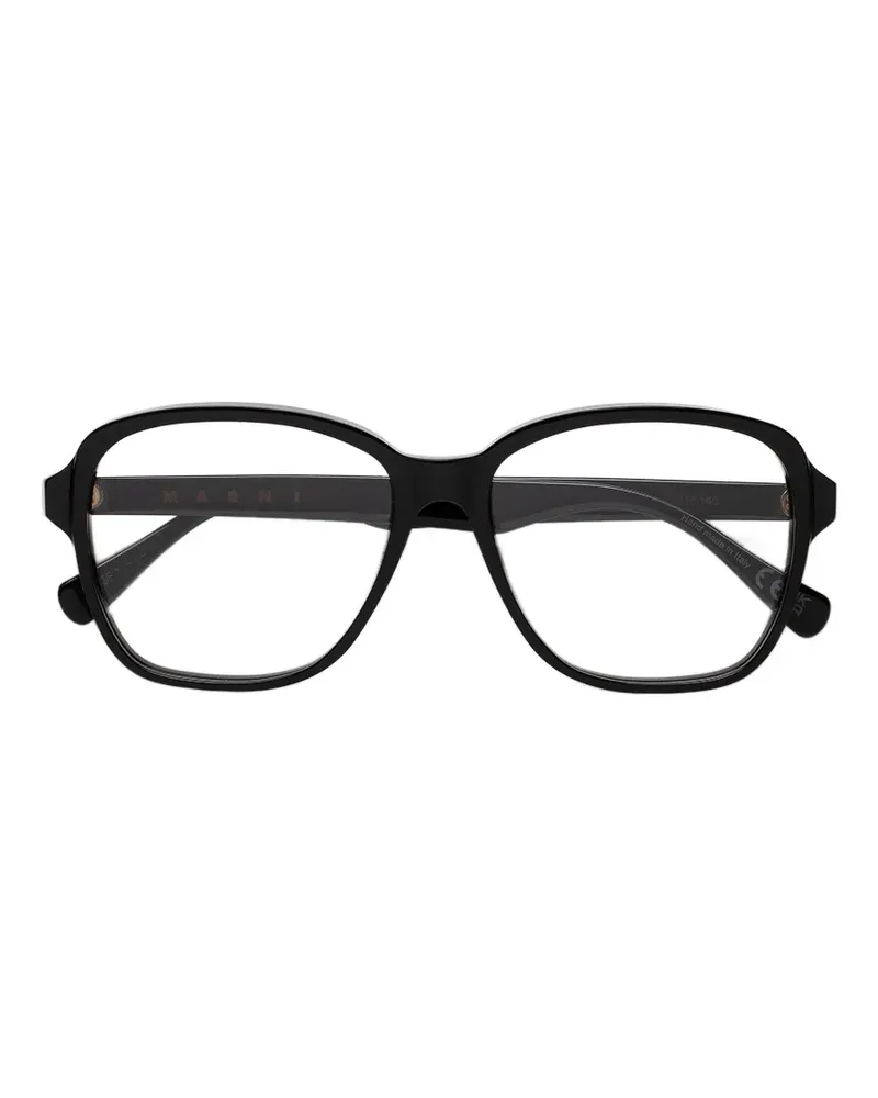 Marni Brille mit geometrischem Gestell - Schwarz Schwarz