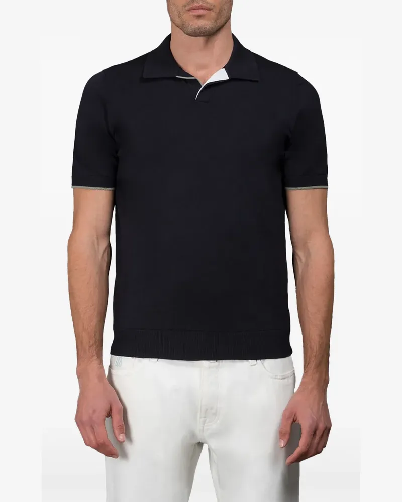 MOORER Vernon polo shirt - Blau Blau