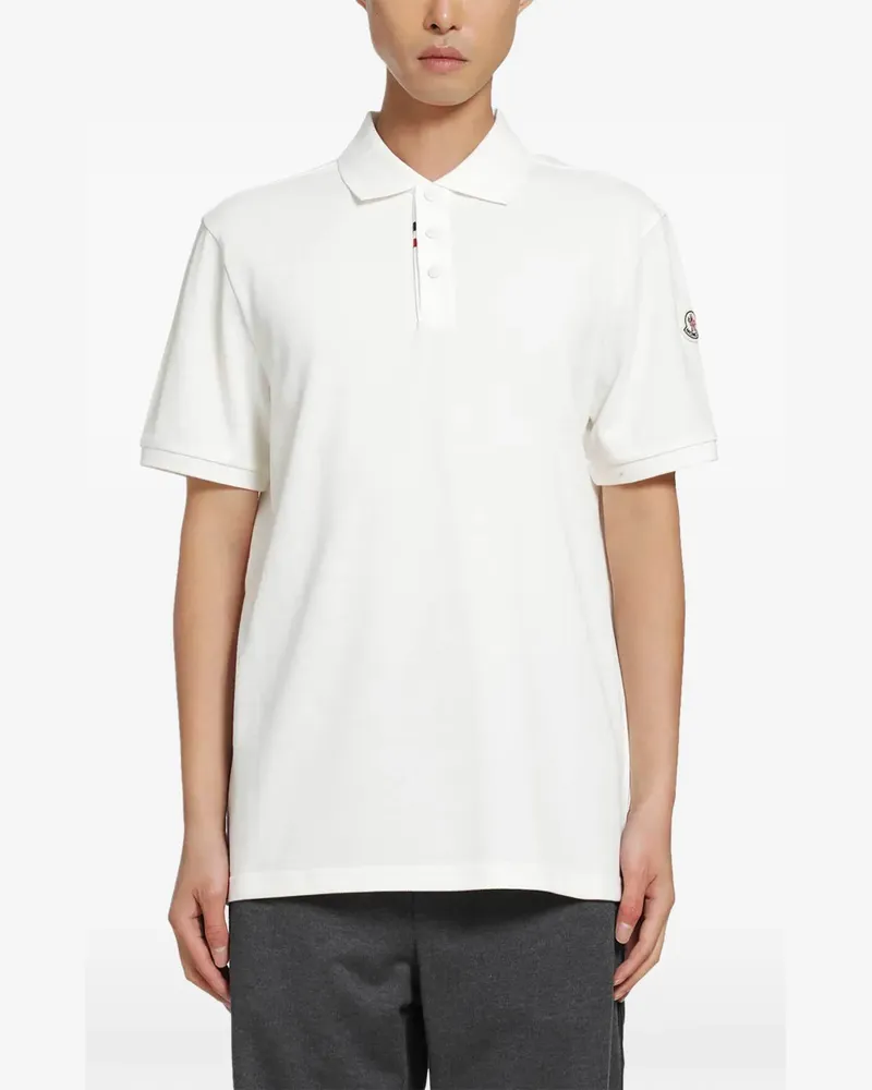 Moncler logo-patch polo shirt - Weiß Weiß