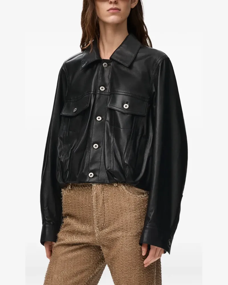 Loewe Geknöpfte Cropped-Jacke - Schwarz Schwarz