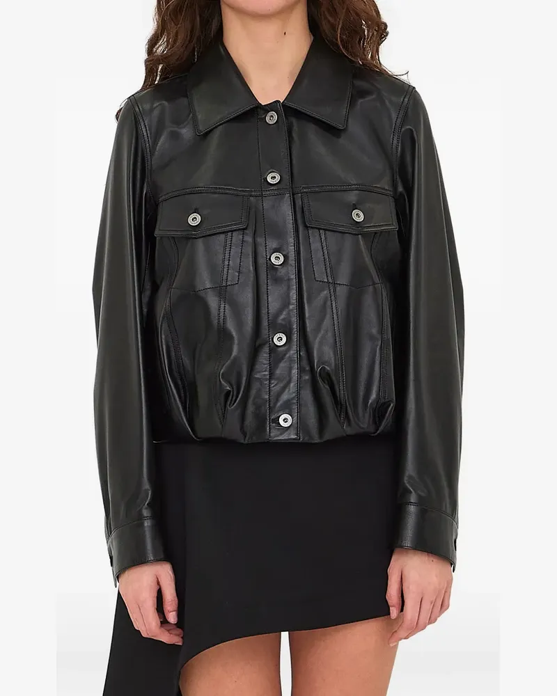 Loewe Geknöpfte Cropped-Jacke - Schwarz Schwarz
