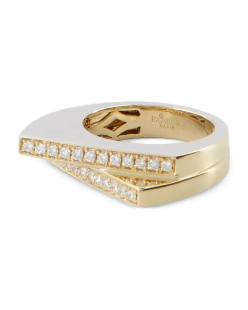 Rainbow K 9kt Gelbgoldring mit Diamant Gold