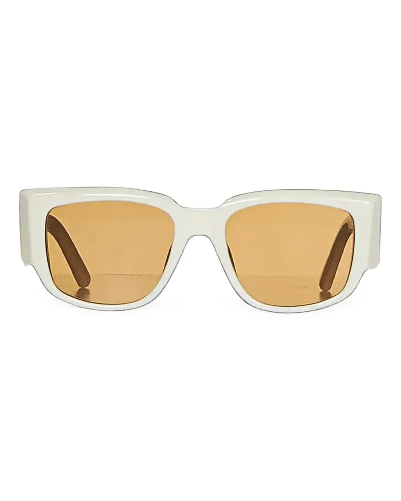 Palm Angels Eckige Laguna Sonnenbrille - Weiß Weiß