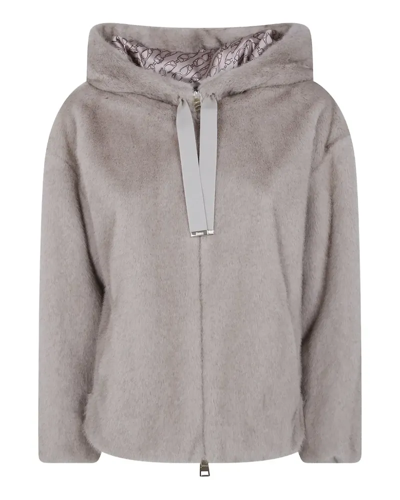 Herno hooded faux-fur jacket - Nude Nude