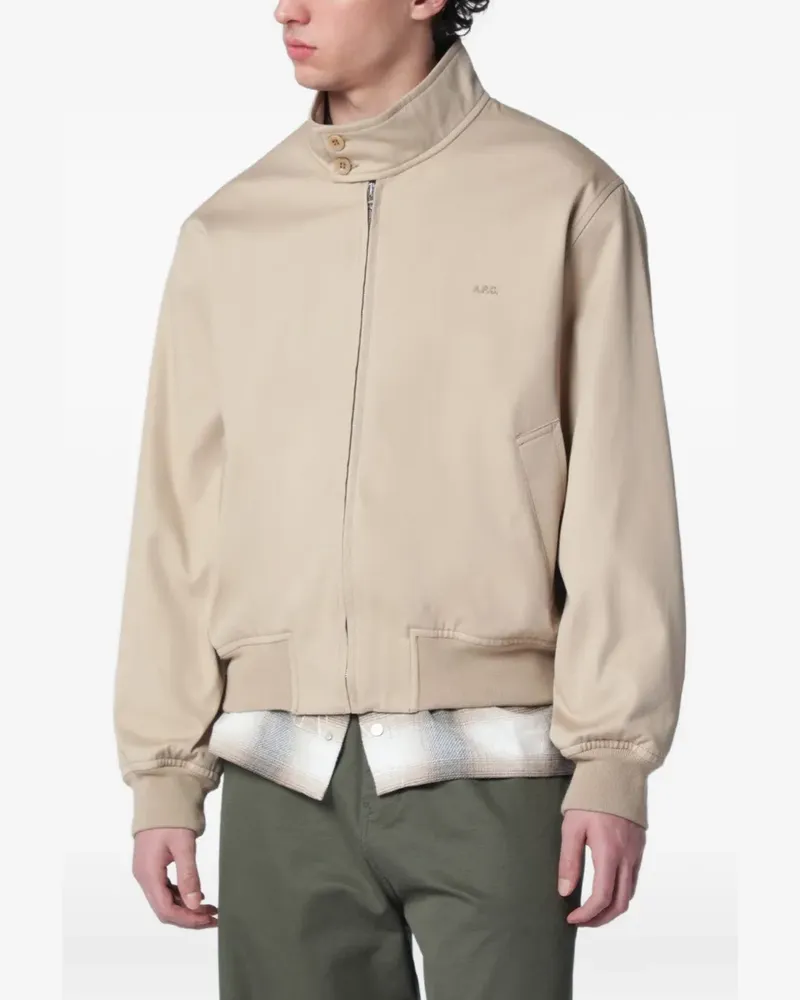 A.P.C. zip-up bomber jacket - Nude Nude