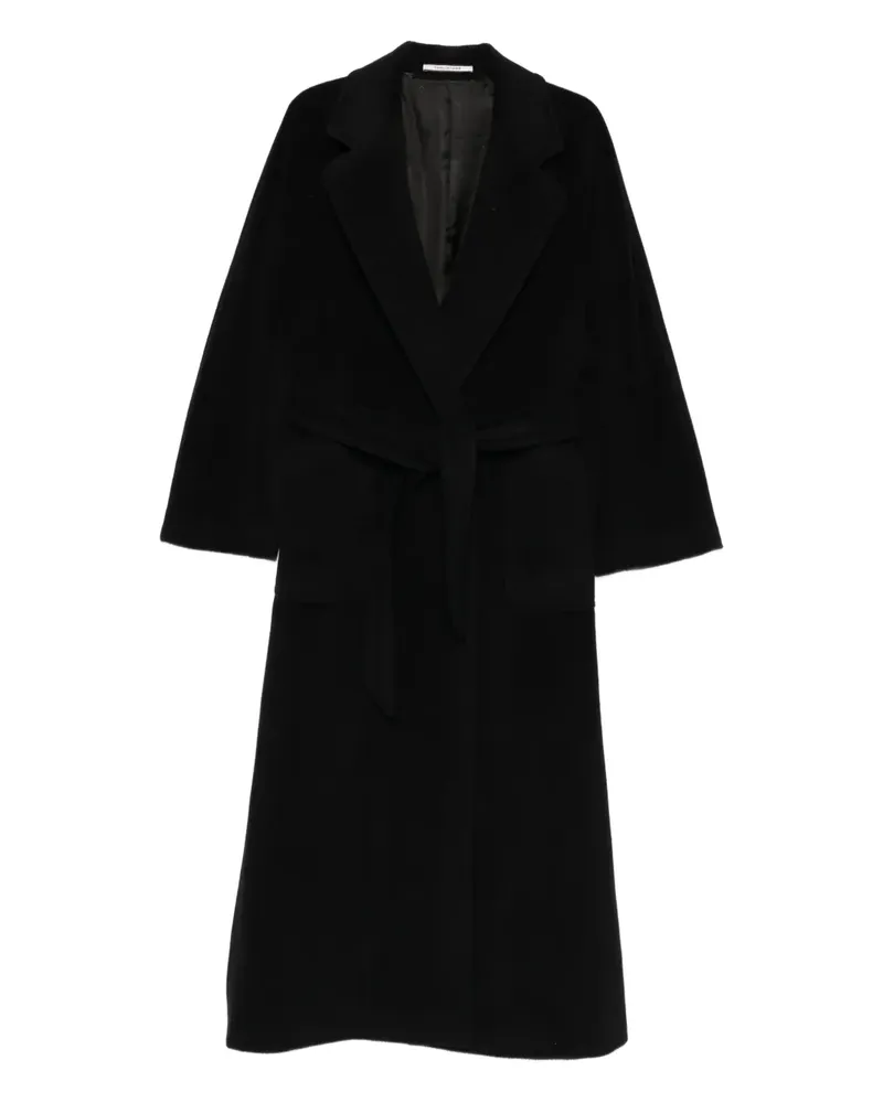 Tagliatore Mantel mit Gürtel - Schwarz Schwarz