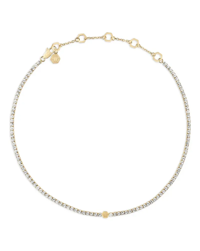 Philipp Plein Halskette mit Kristallen - Gold Gold