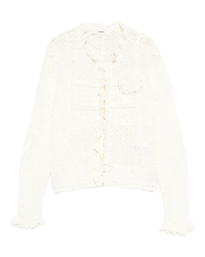 ba&sh ruffled crochet cardigan - Nude Nude