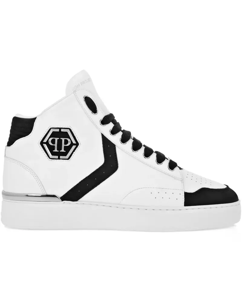 Philipp Plein Hexagon High-Top-Sneakers - Weiß Weiß