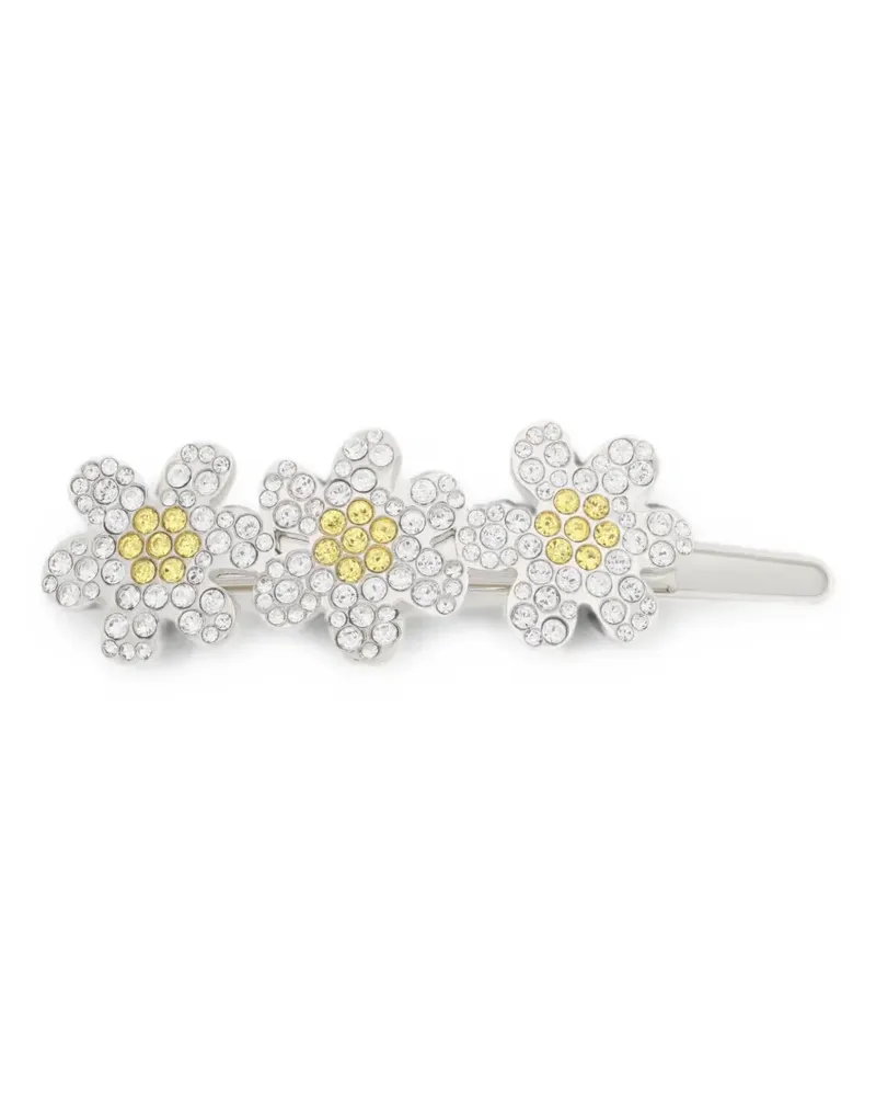 Marni rhinestone-embellished daisy hair slide - Silber Silber