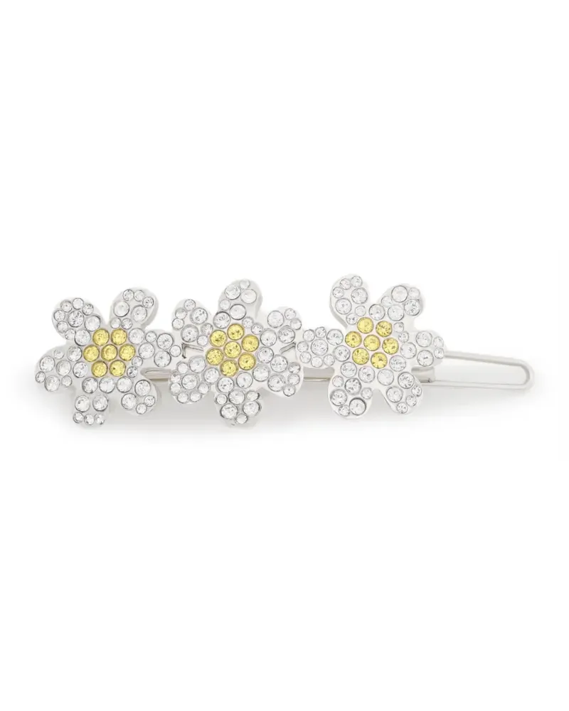 Marni rhinestone-embellished daisy hair slide - Silber Silber
