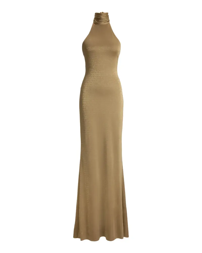 Ralph Lauren Kelsie Maxikleid aus Metallic-Jersey - Gelb Gelb