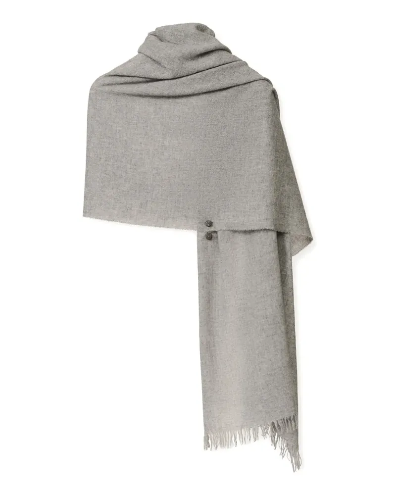 Fabiana Filippi Schal mit Knopfdetail - Grau Grau