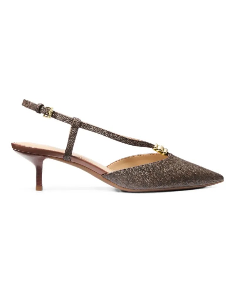 Michael Kors Cherie logo-print pumps - Braun Braun
