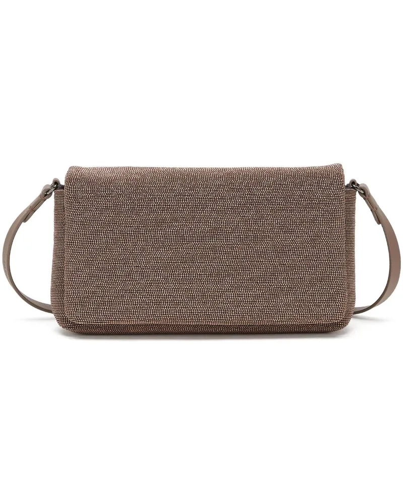 Brunello Cucinelli Umhängetasche mit Monili-Kette - Braun Braun