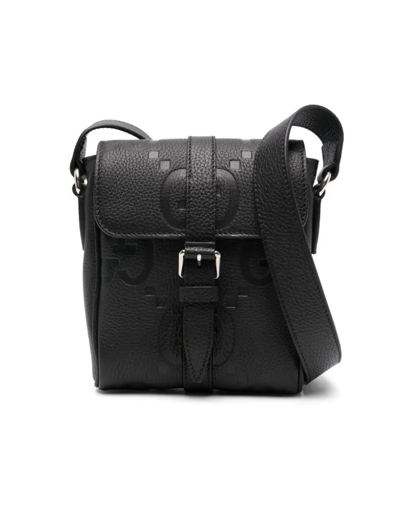 Gucci Kleine Kuriertasche mit Jumbo GG - Schwarz Schwarz