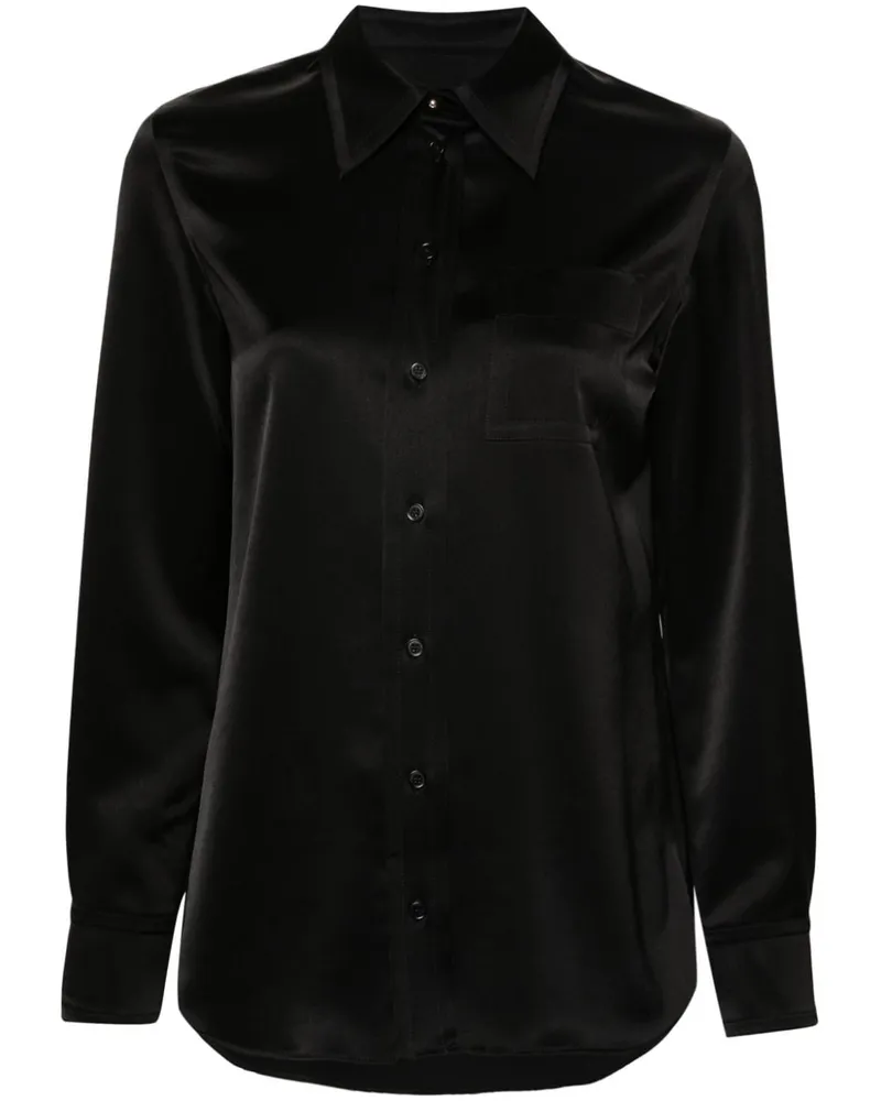 Lanvin Hemd aus Satin - Schwarz Schwarz