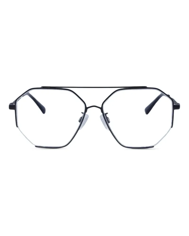 Alexander McQueen Geometrische MQ0261O Brille - Schwarz Schwarz