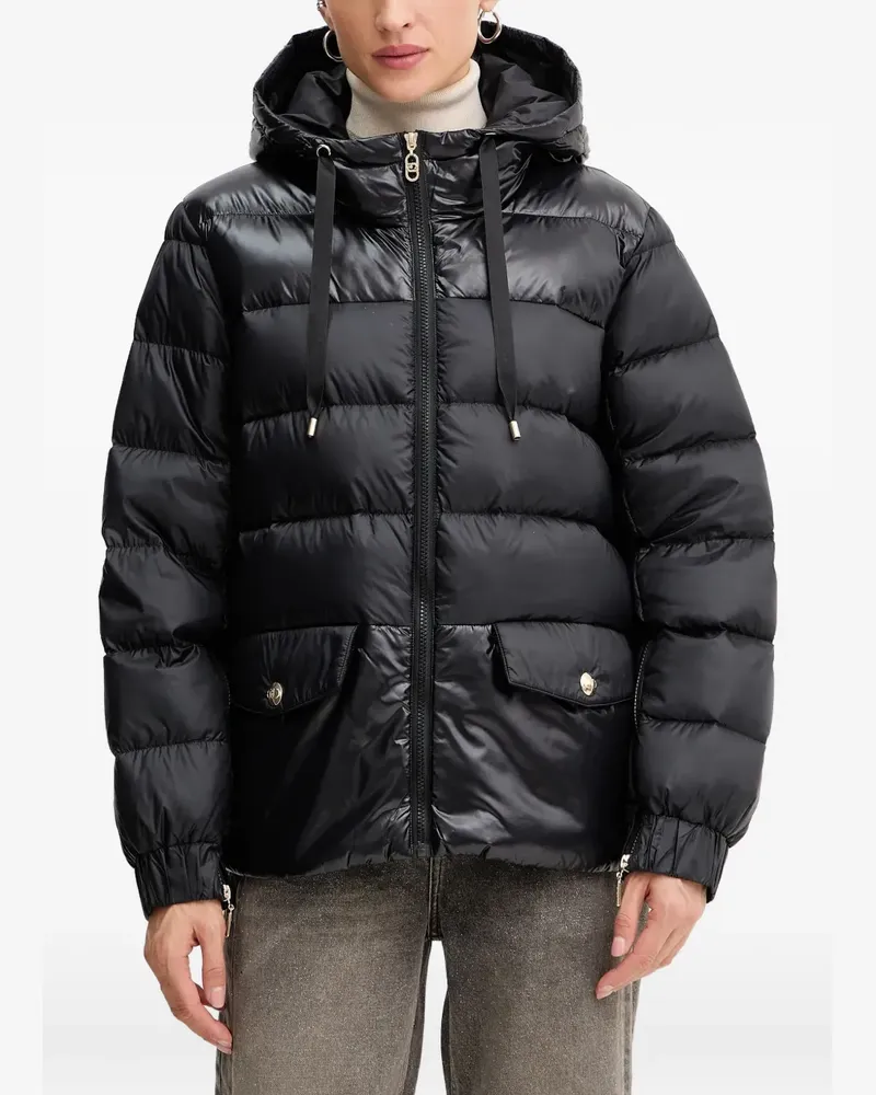 Liu Jo quilted hooded jacket - Schwarz Schwarz