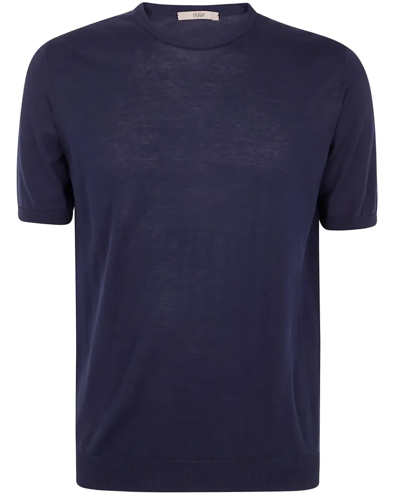 Nuur Gestricktes T-Shirt - Blau Blau