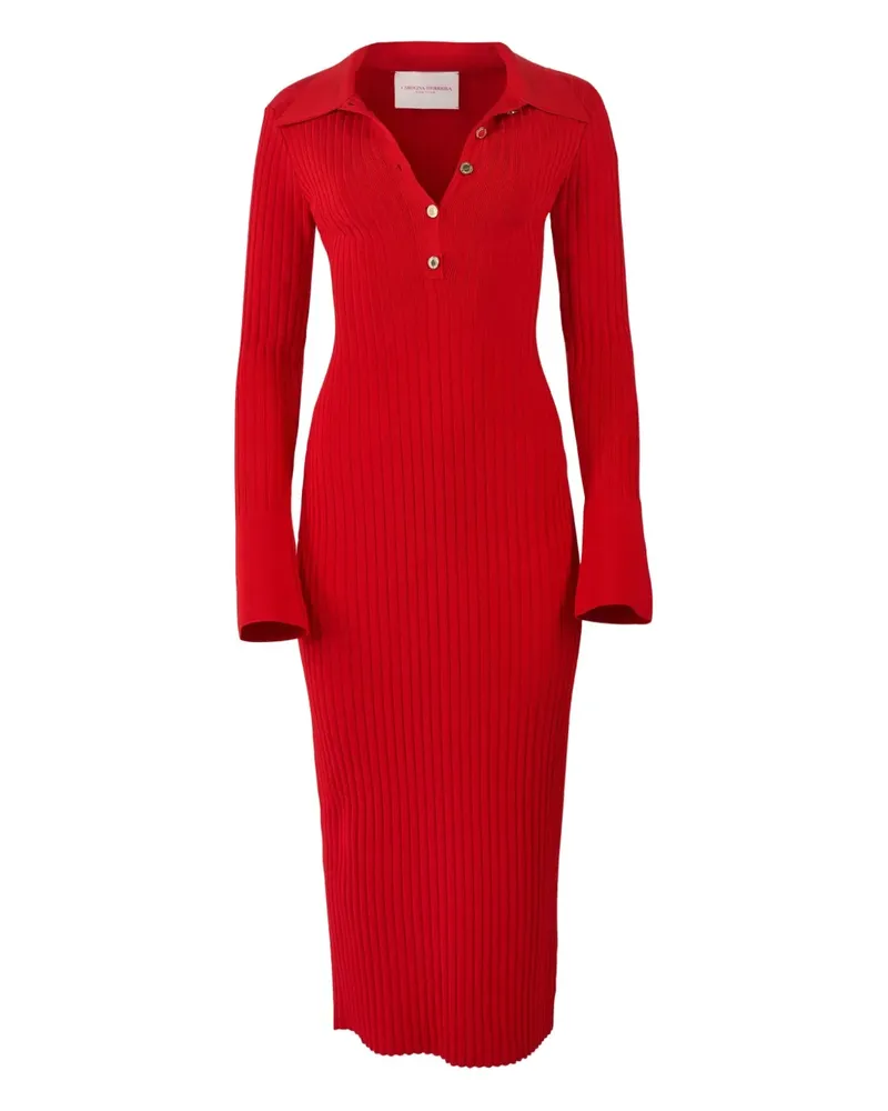 Carolina Herrera New York ribbed midi dress - Rot Rot