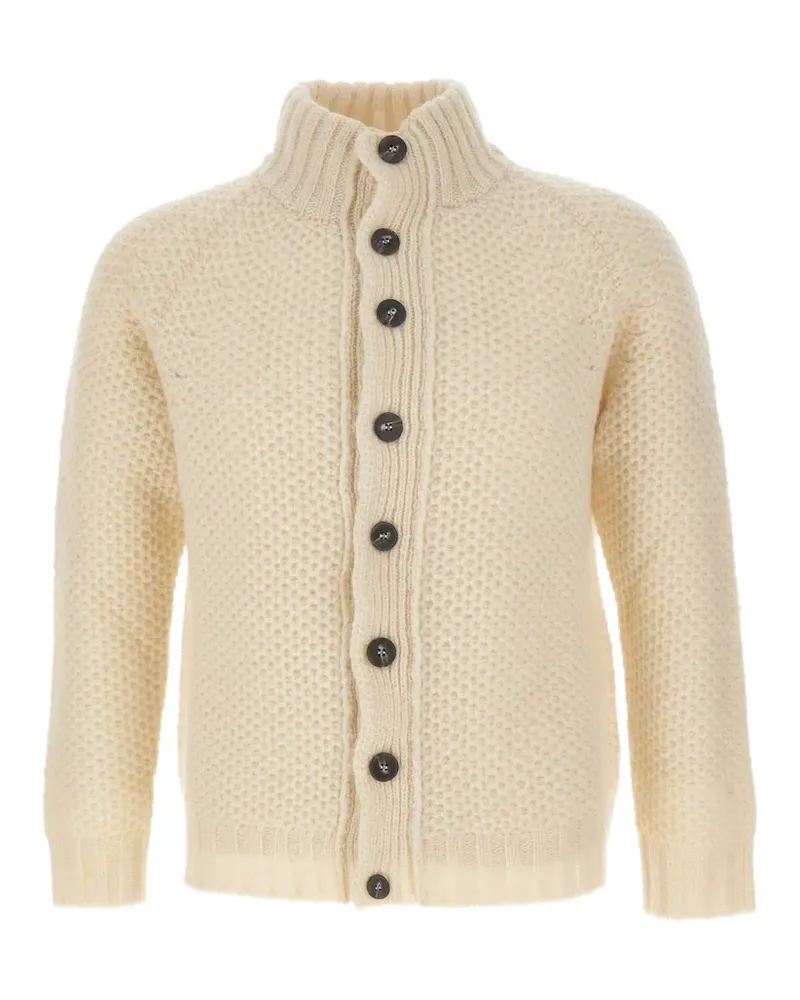 Alpha Studio honeycomb-weave cardigan - Weiß Weiß