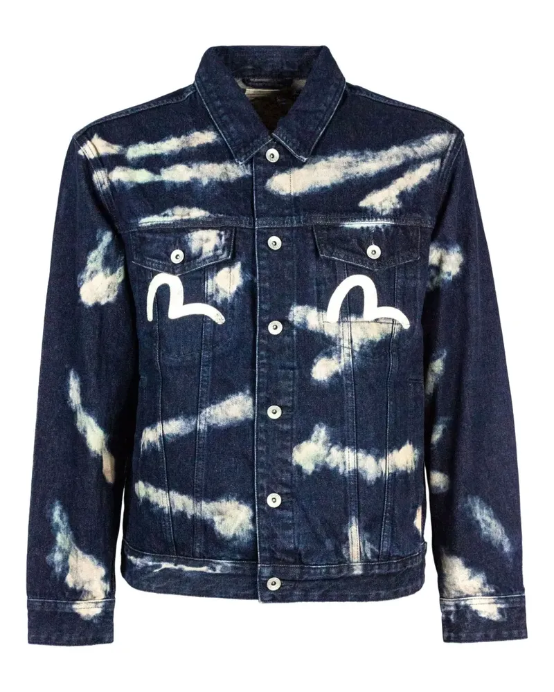 Evisu Geknöpfte Jeansjacke - Blau Blau