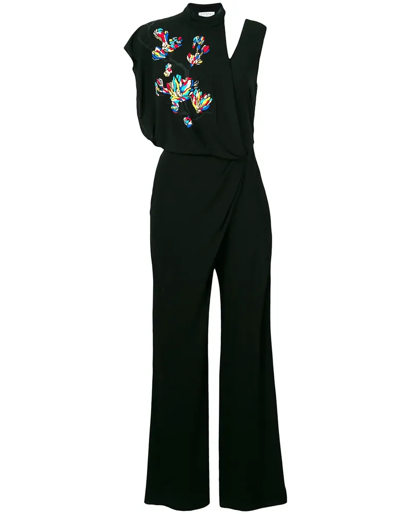 Vionnet Drapierter Jumpsuit - Schwarz Schwarz