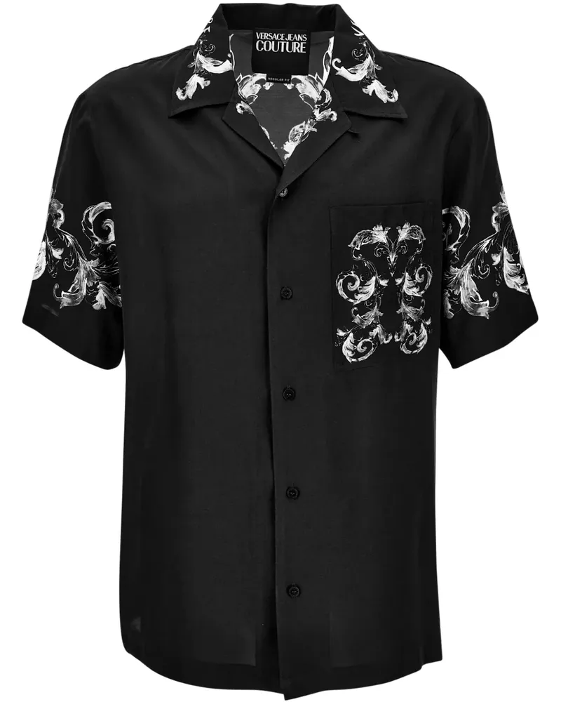 Versace Jeans Hemd mit Print - Schwarz Schwarz