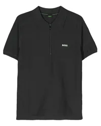 HUGO BOSS Poloshirt mit gummiertem Logo Grau