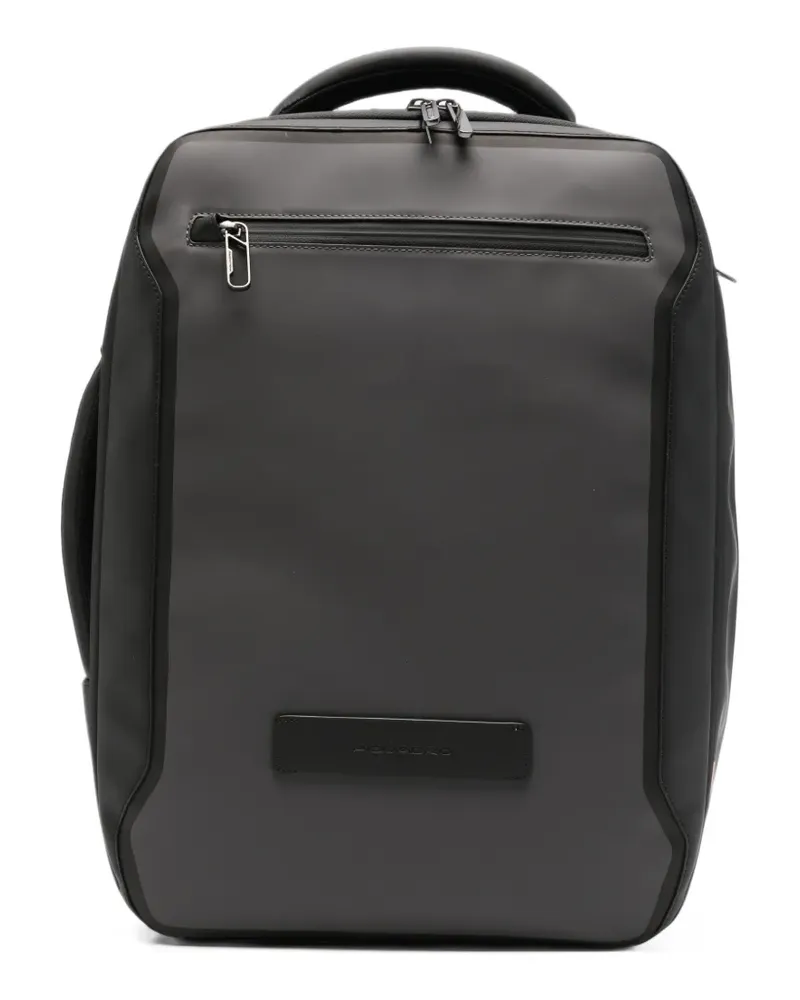 Piquadro logo-plaque zip-fastening backpack - Grau Grau