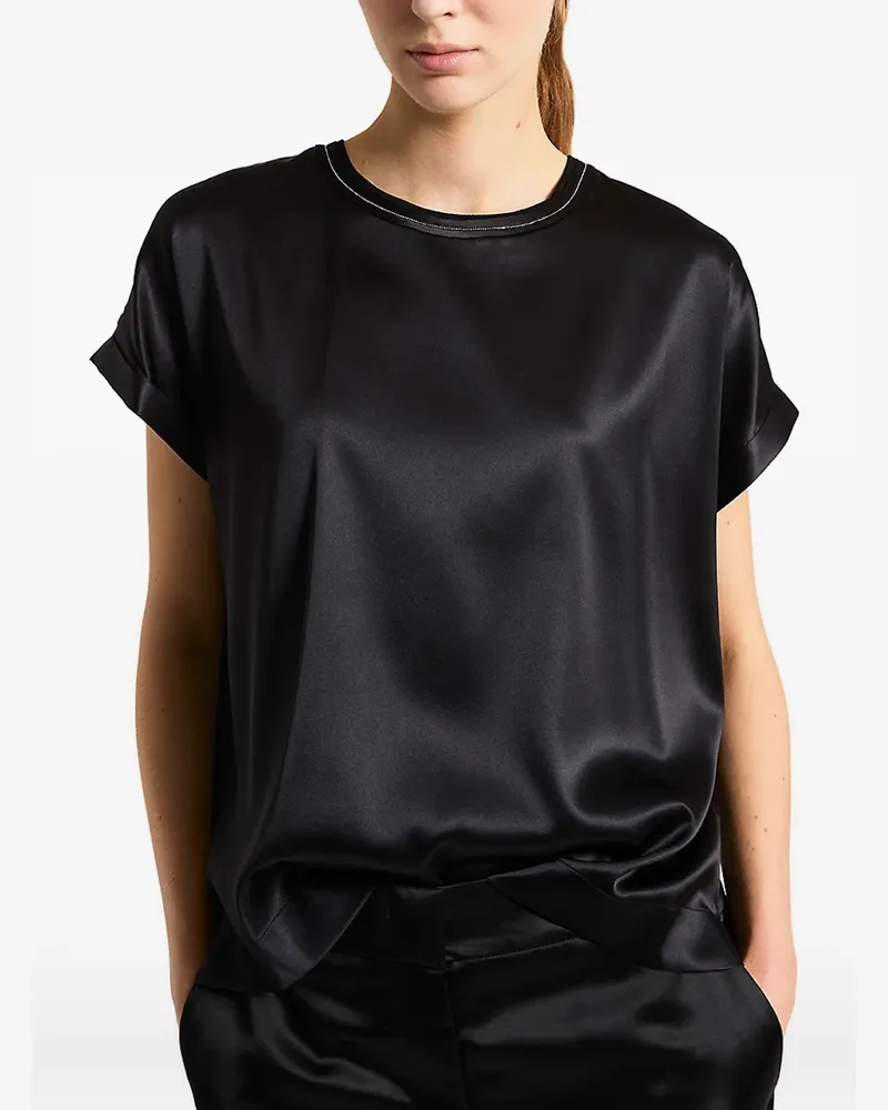 Peserico crew-neck top - Schwarz Schwarz