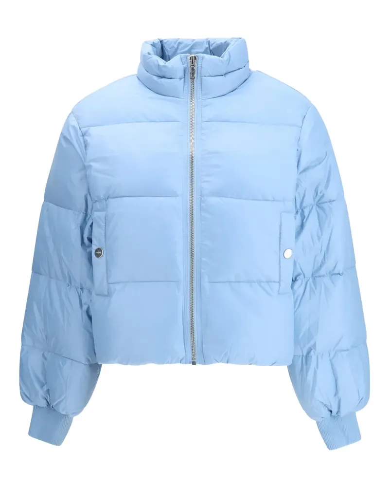 Ganni zip-up puffer jacket - Blau Blau
