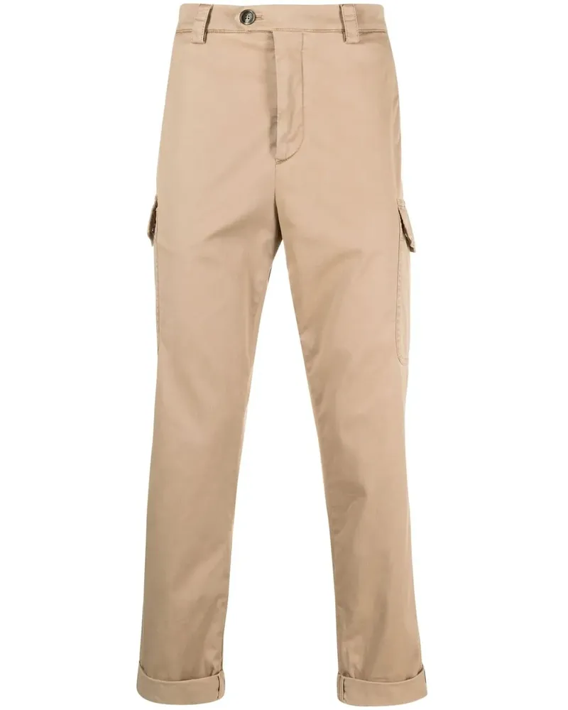 Brunello Cucinelli Schmale Cargohose - Nude Nude