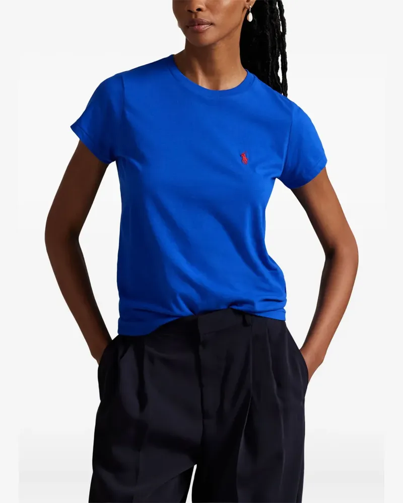 Ralph Lauren Besticktes T-Shirt - Blau Blau
