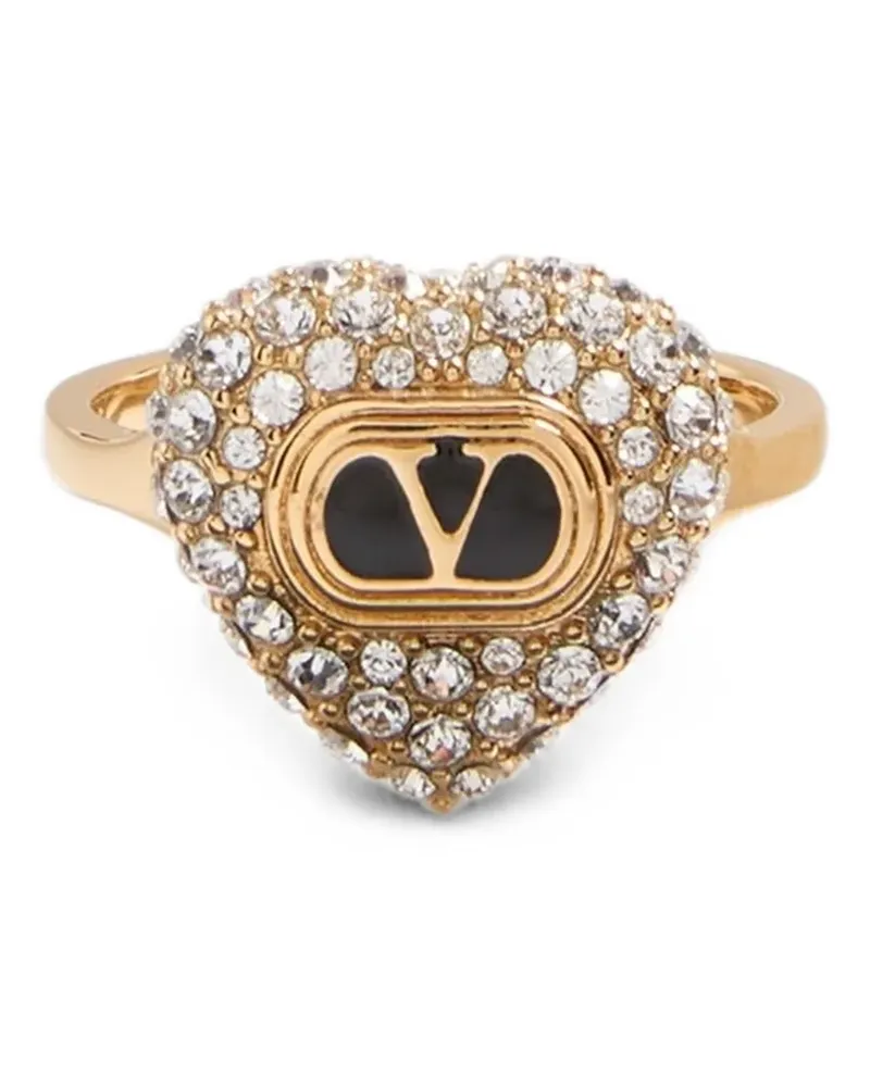 Valentino Garavani Coeur Royal Herzring mit Kristallen - Gold Gold