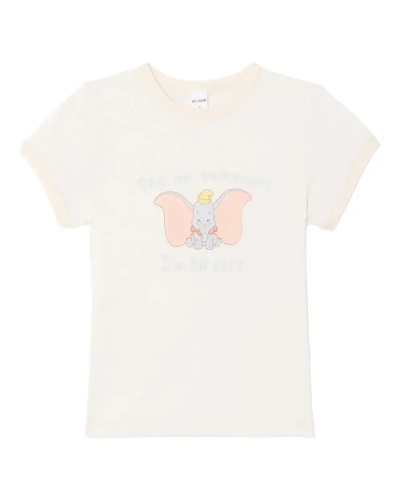 RE/DONE 60s T-Shirt mit grafischem Print - Weiß Weiß