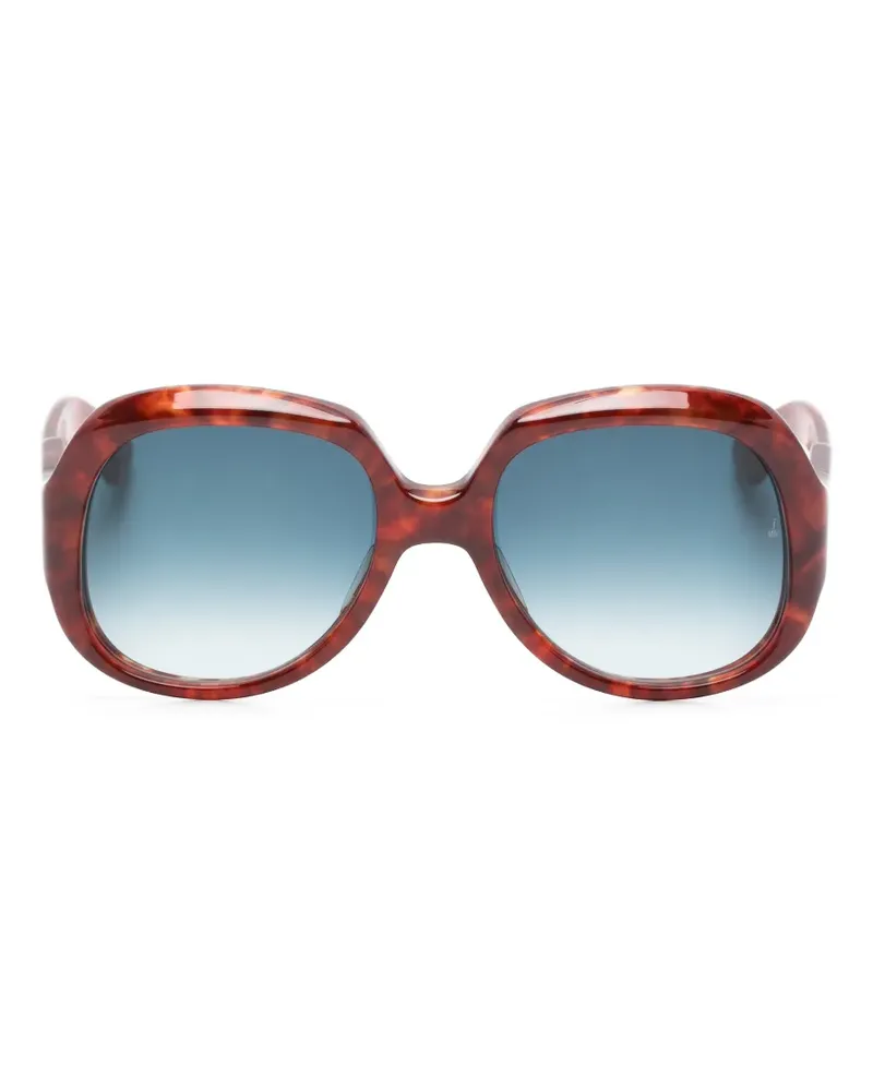 Jacques Marie Mage Sonnenbrille mit geometrischem Gestell - Braun Braun