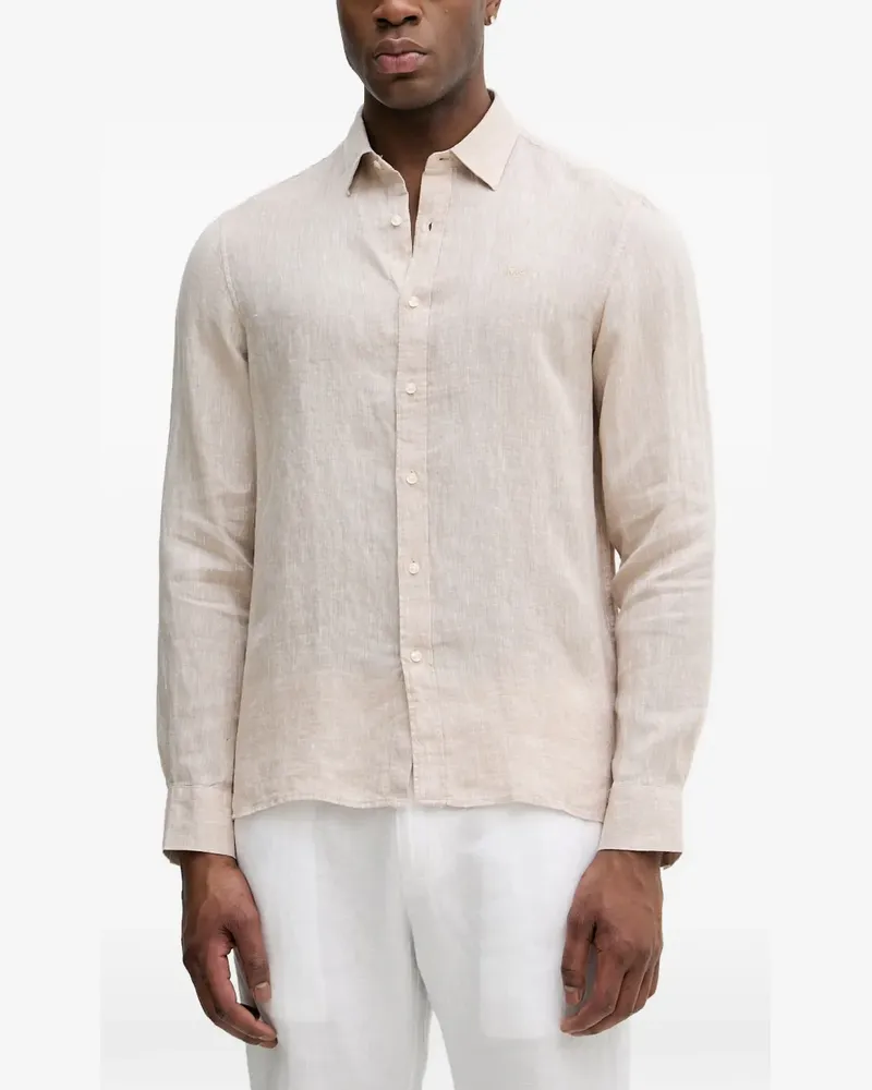 Michael Kors classic-fit linen shirt - Nude Nude
