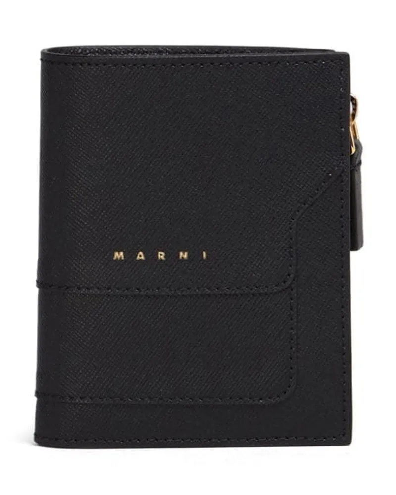 Marni Portemonnaie mit Logo - Schwarz Schwarz
