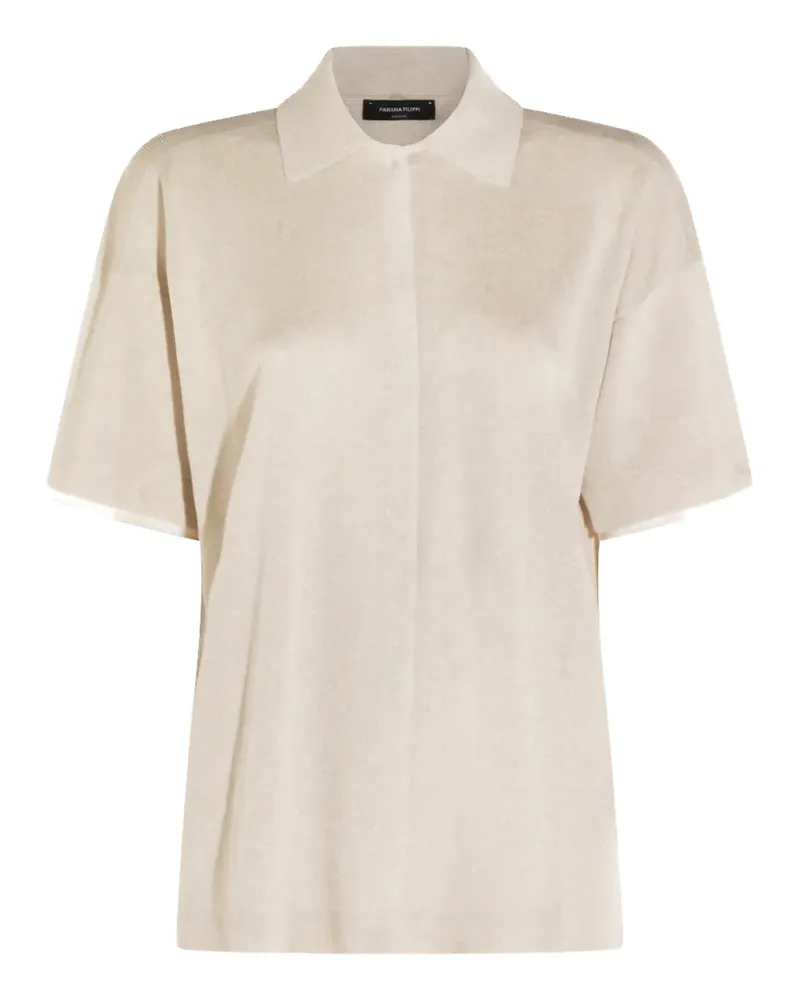 Fabiana Filippi collared short-sleeves shirt - Nude Nude
