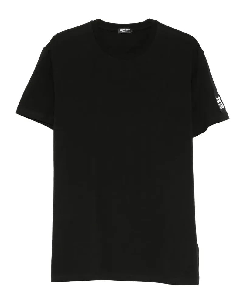 Dsquared2 logo-patch T-shirt - Schwarz Schwarz