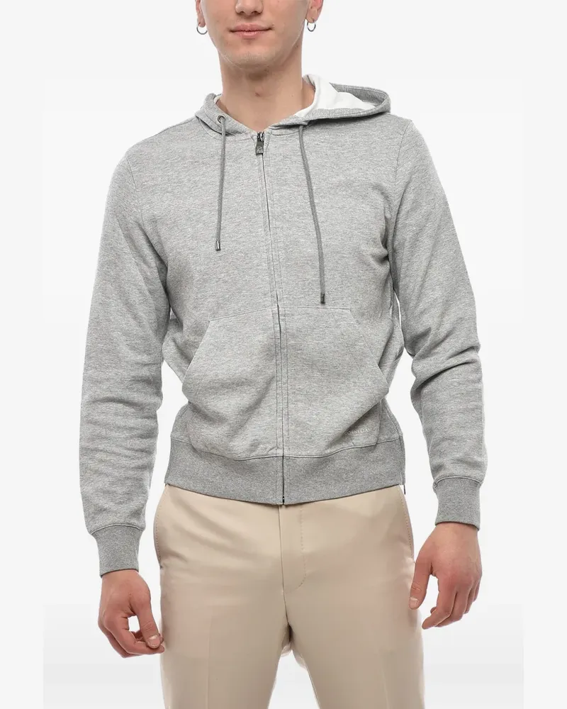 Corneliani zip-up drawstring hoodie - Grau Grau