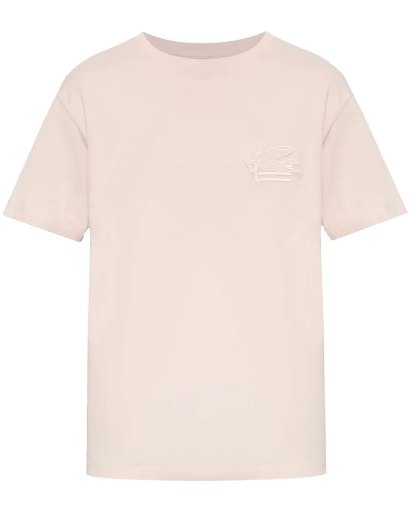 Etro T-Shirt mit Pegaso-Motiv - Rosa Rosa